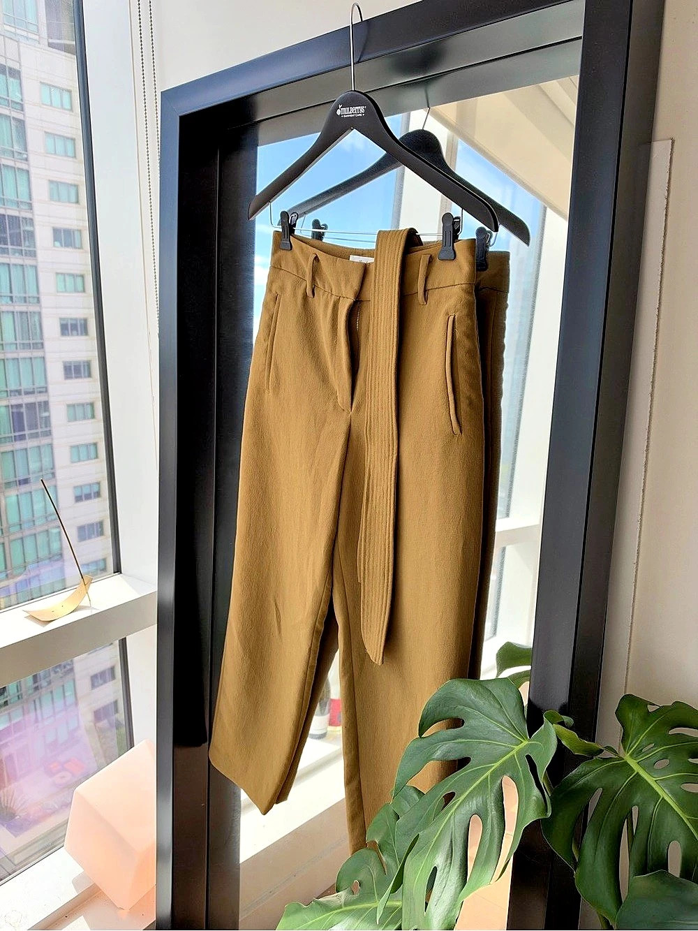 Aritzia Wilfred Tie-Front Pant Brown Trousers Size 6
